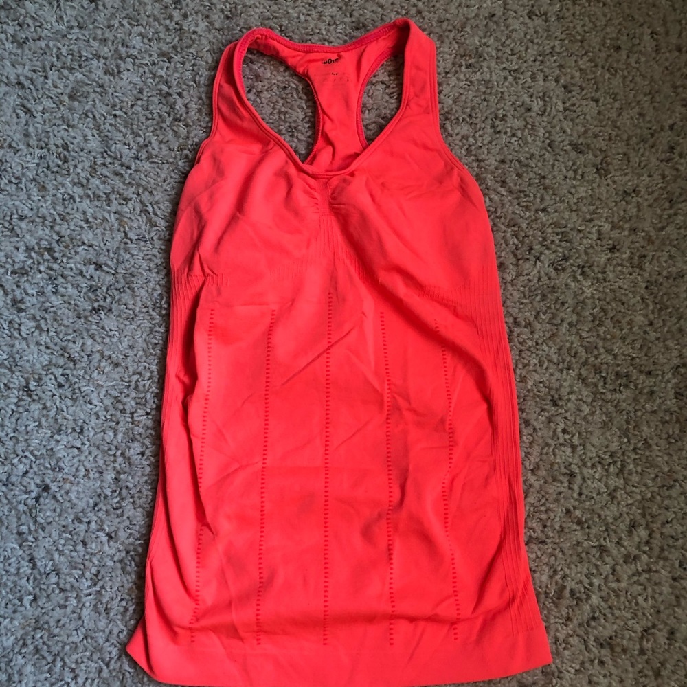 Bright pink workout tank